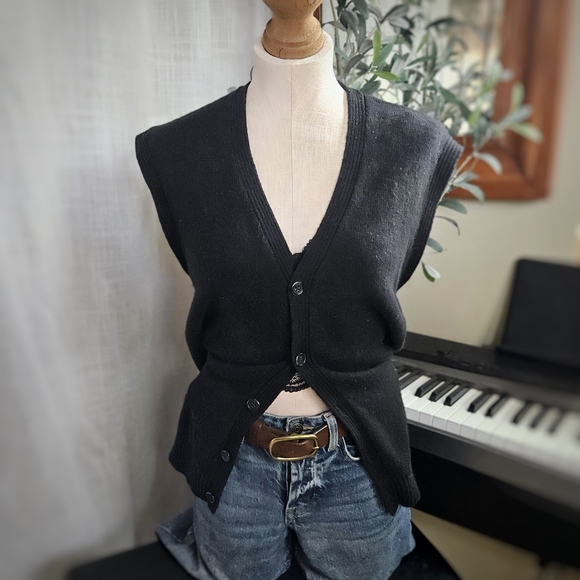 Calvin Klein Tops - Calvin Klein Black Button-Up Vest